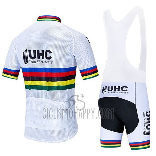 UHC UCI Mondo CampioneCycling Jersey Bib Short 2020 Men Short Sleeve 